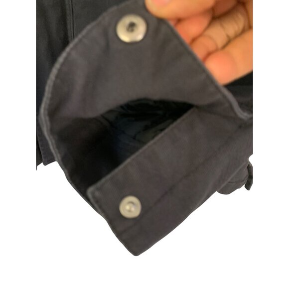 Rare VTG NWT Abercrombie & Fitch Canvas Work Jacket L Gray Zip Snap RJ10623 - Picture 7 of 12